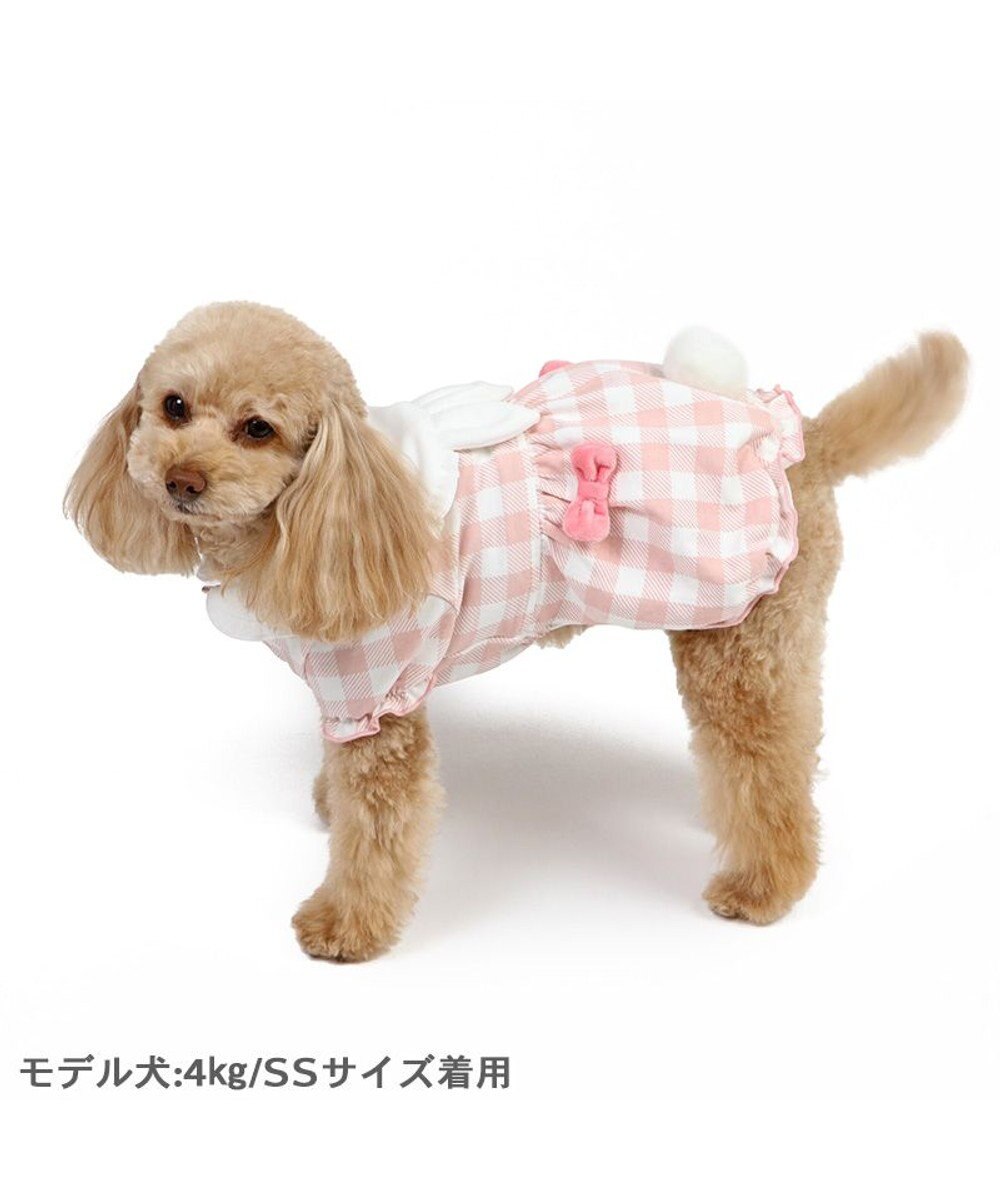 PET PARADISE ペットパラダイス うさぎ バルーン ワンピース 《チェック柄》 小型犬 