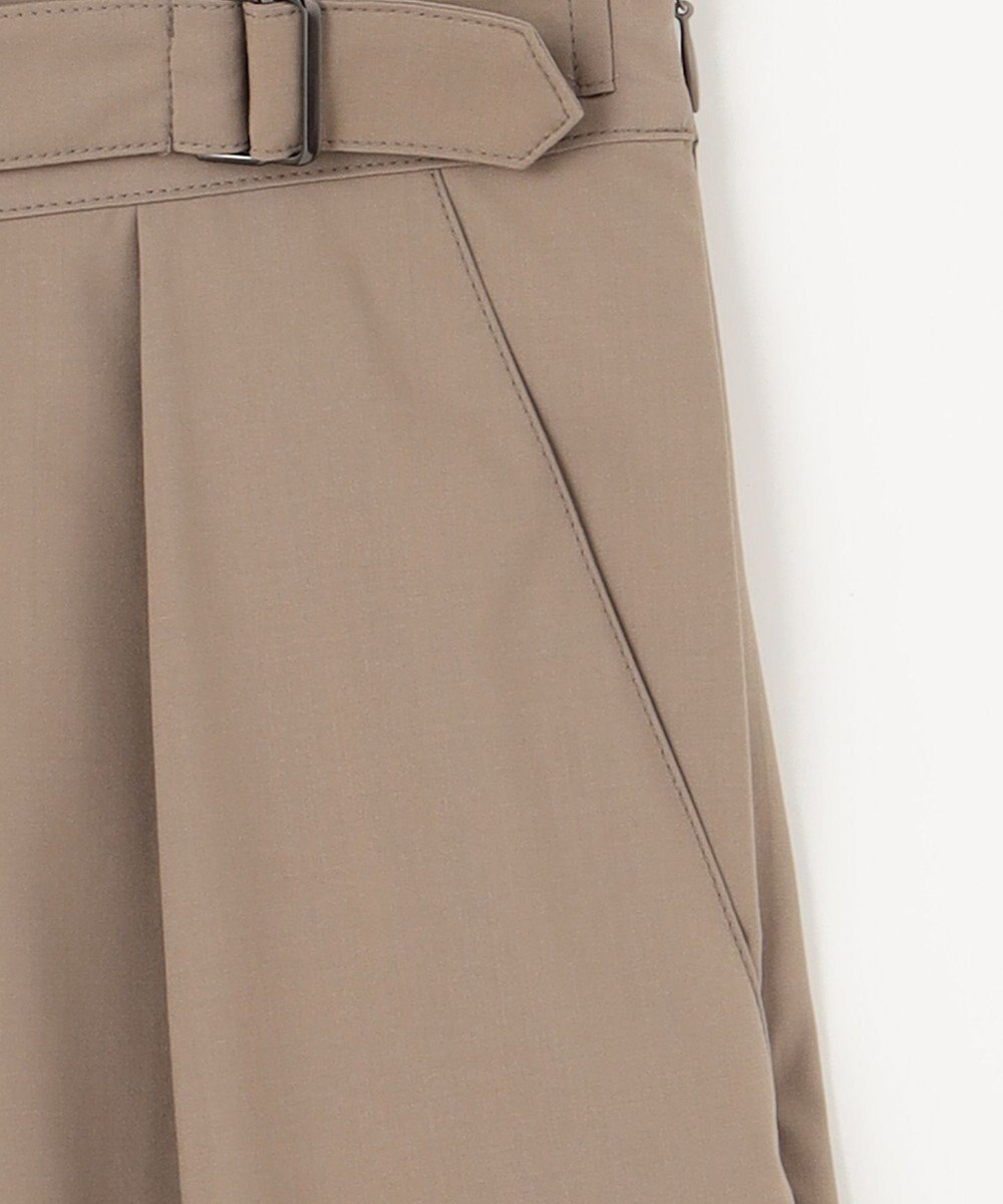 J.PRESS LADIES 【洗える】ストレッチタイプライター ラップディテール ワイド パンツ 