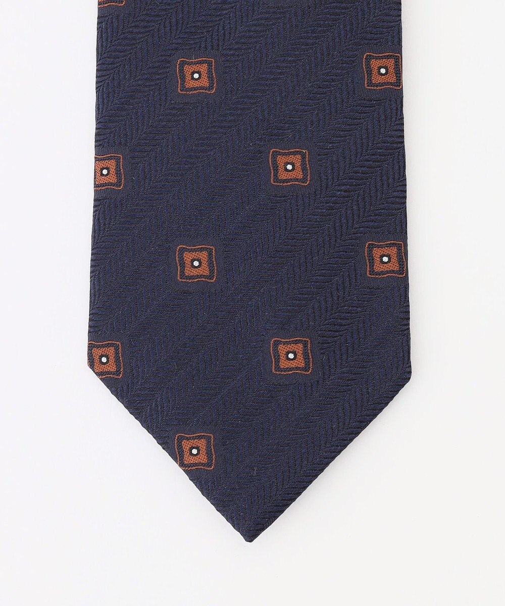 JOSEPH ABBOUD 【イタリア素材・日本縫製】ヘリンボーンスクエアジャカード ネクタイ 