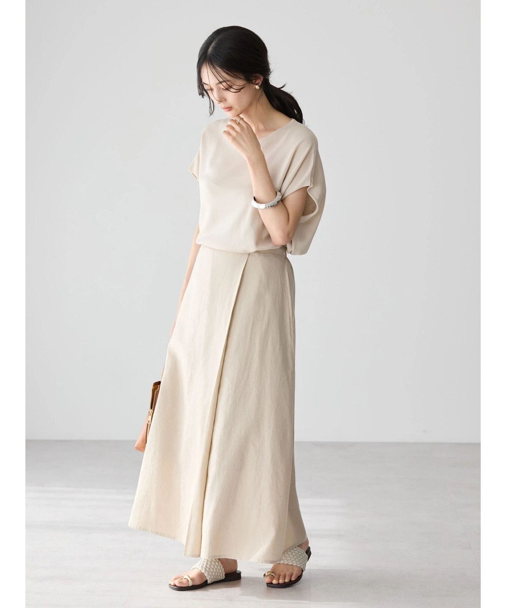 AMERICAN HOLIC 前振りニットフレンチスリーブプルオーバー 