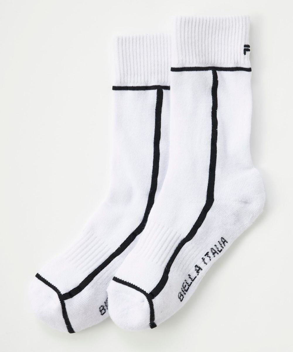FILA GOLF／marie claire 【FILA GOLF】ライン入りクルーソックス 