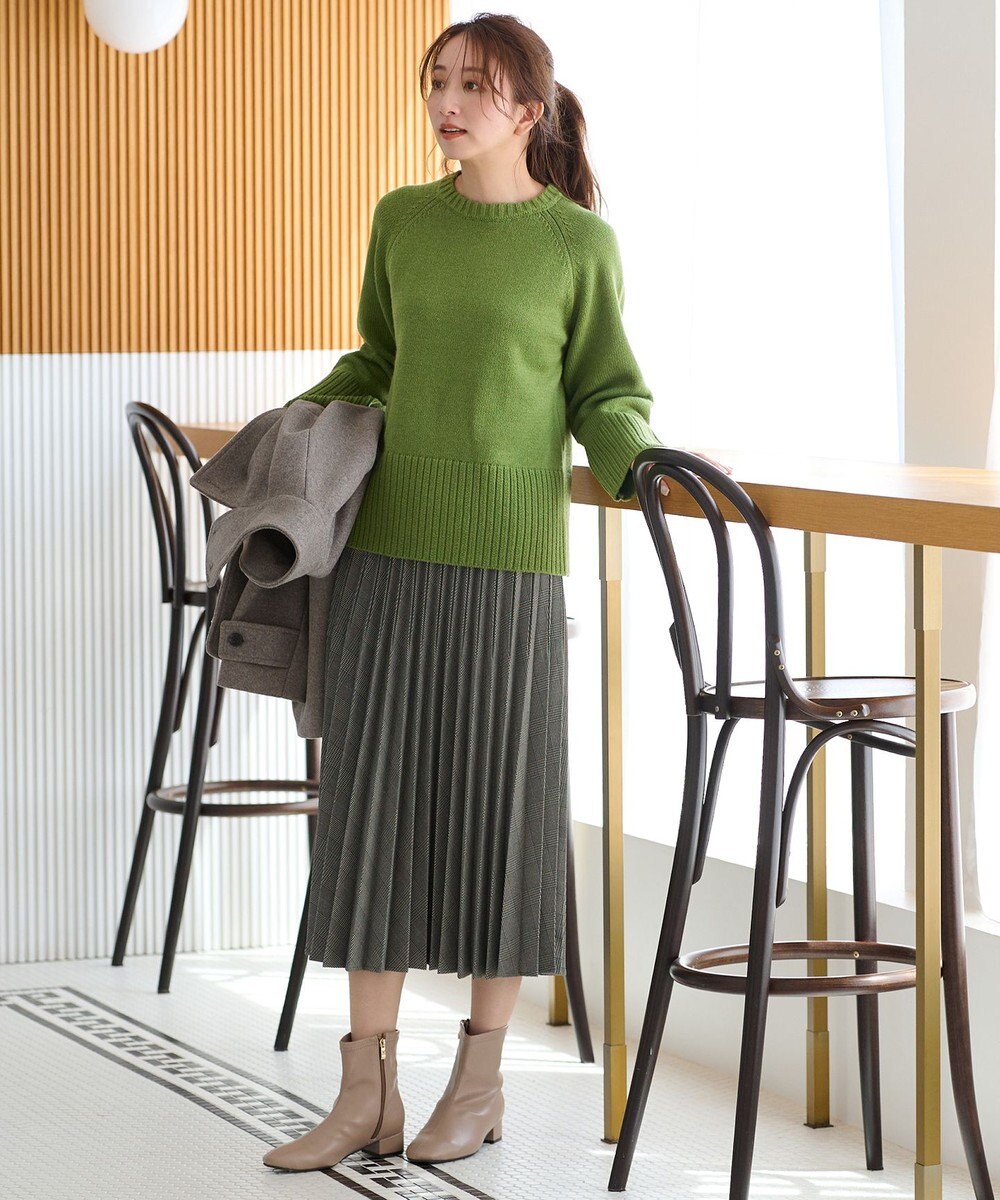 ANY 【6色展開】ラムウールラグランスリーブニット 