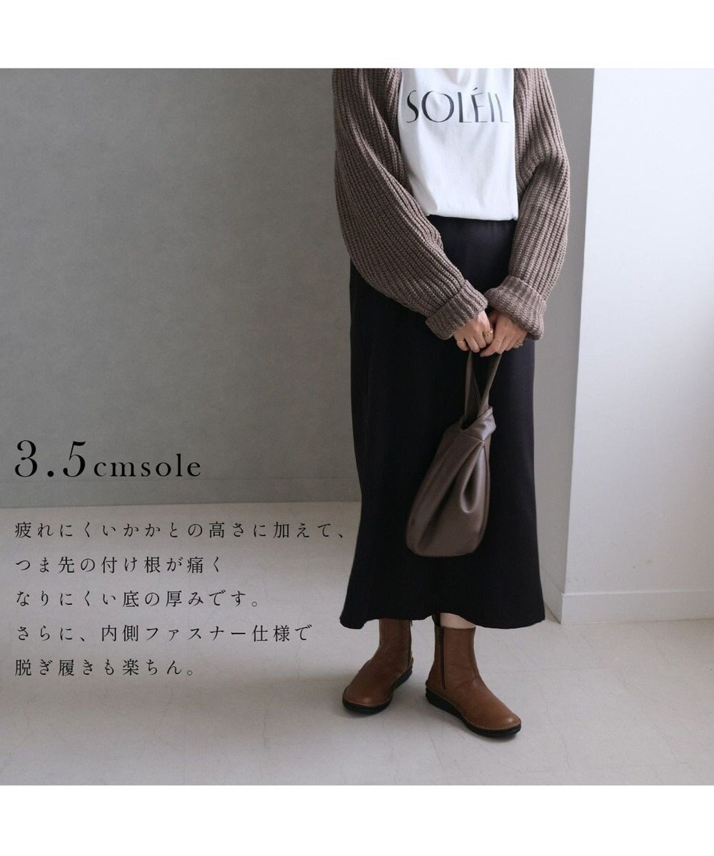 Pointer 本革軽量サイドゴアステッチショートブーツ 