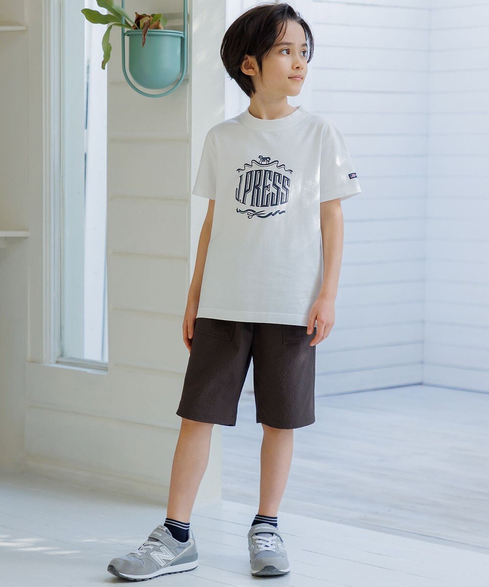 J.PRESS KIDS  【90-130cm】 50/2天竺ロゴＴシャツ 