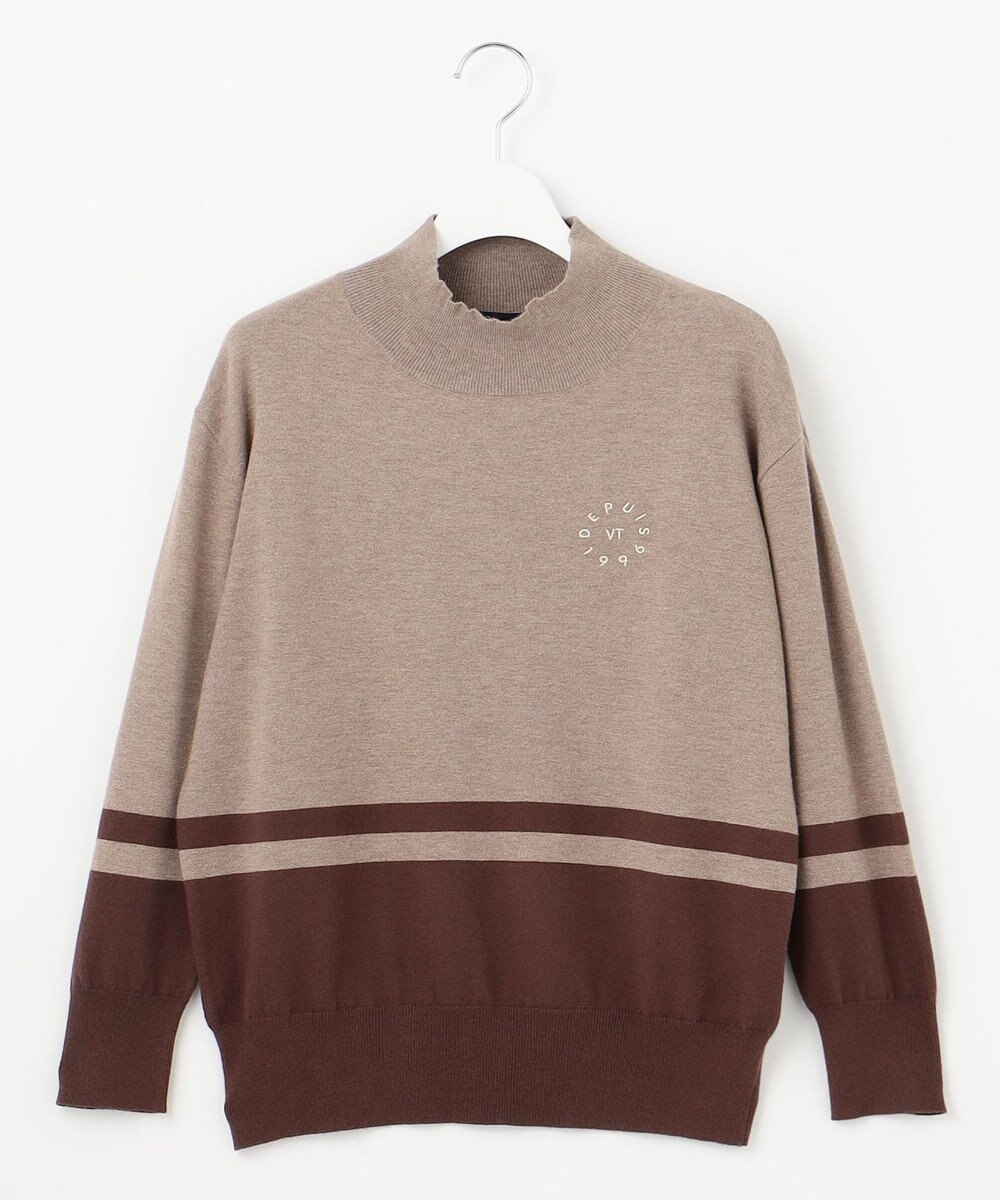 23区GOLF 【WOMEN/EC限定】カラーブロック モックニット 