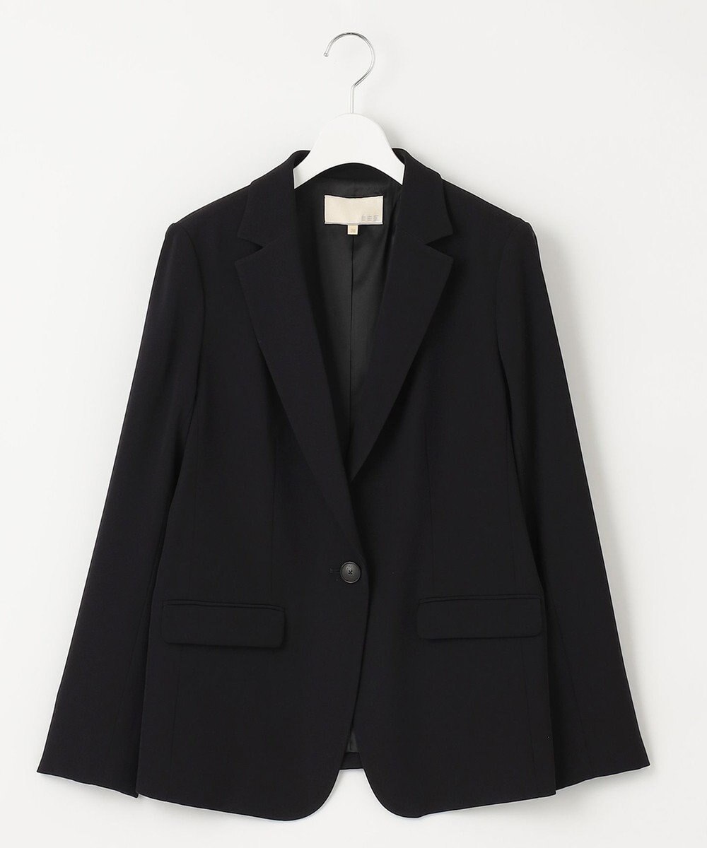 自由区 【XSサイズ～/洗える】ダブルフェイススーティング テーラードジャケット 
