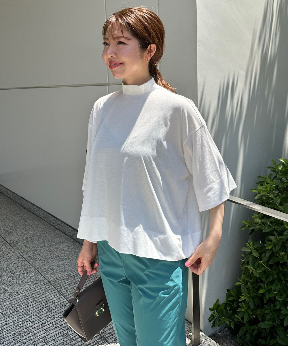 UNFILO ハイネッククロップドTシャツ 