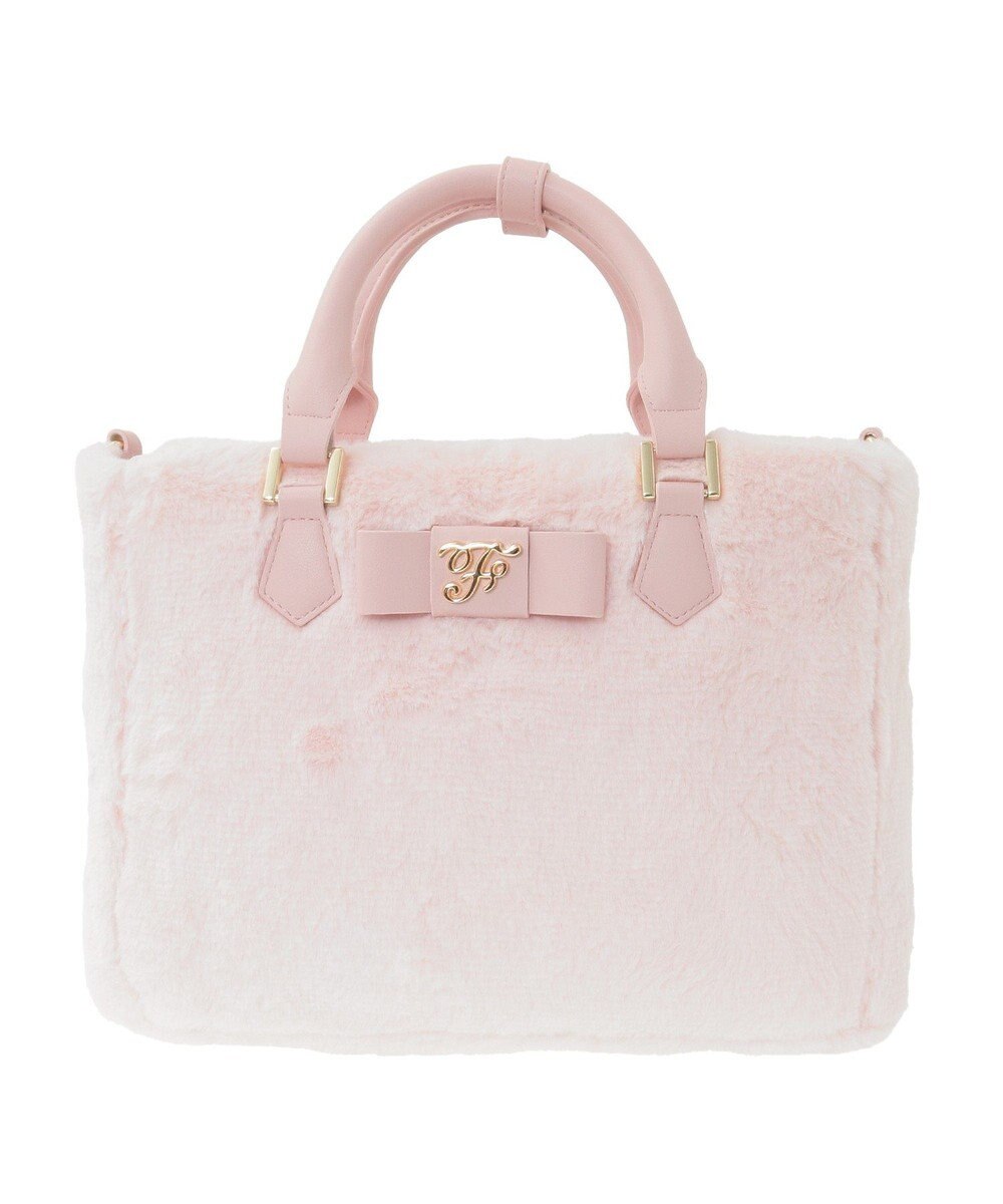 Maison de FLEUR 【限定カラーあり】フェイクファー中仕切りバッグ 