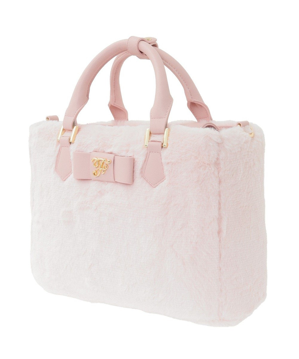 Maison de FLEUR 【限定カラーあり】フェイクファー中仕切りバッグ 