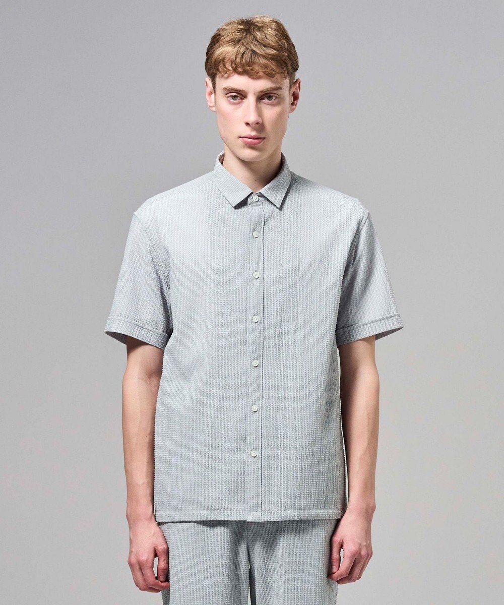 JOSEPH HOMME 【新型】トリコサッカーストレッチ　 レギュラーカラー半袖シャツ 