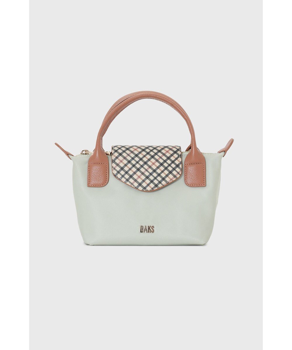 DAKS 【2WAY】ナイロン×牛革 ハウスチェック ミニバッグ 