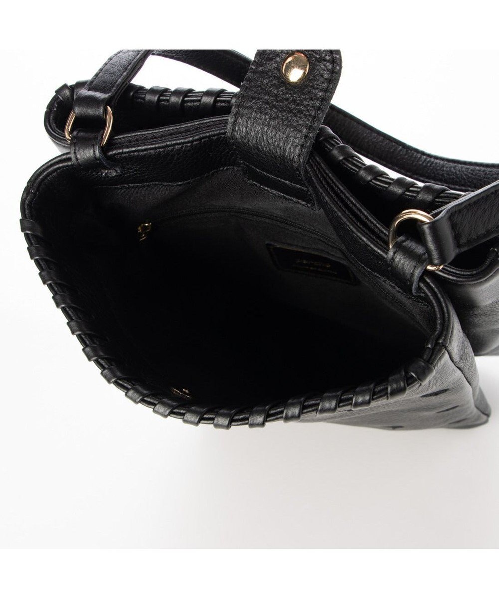 UNBILLION perche 牛革ソフト3層かがり2wayショルダーバッグ 