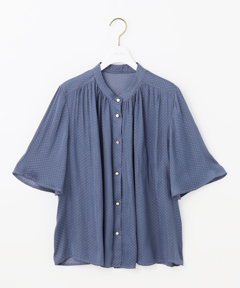 ANY SIS 【洗える】サテンドビー ブラウス 