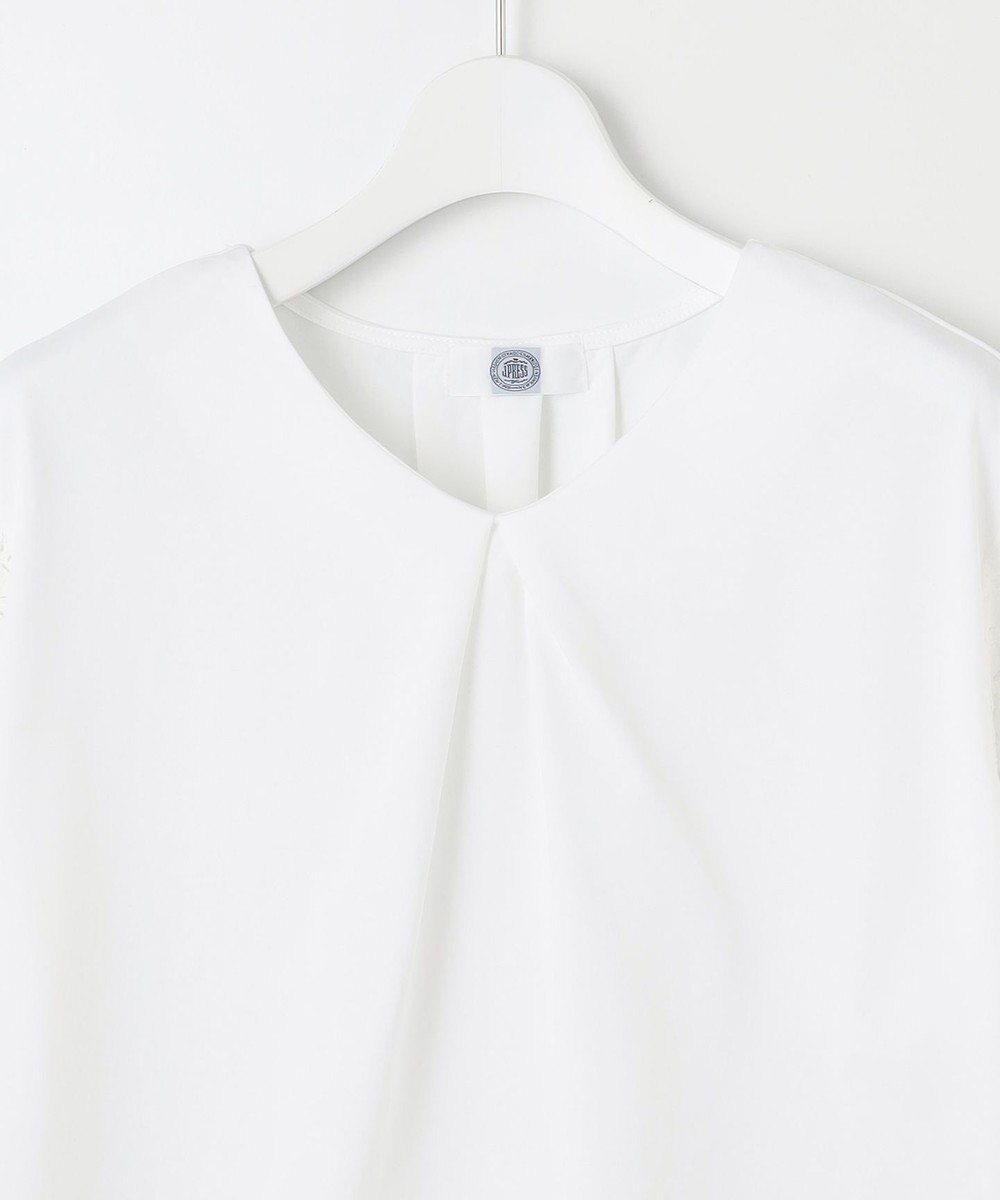 J.PRESS LADIES S 【吸水速乾】レーシーコンビ Vネック カットソー 