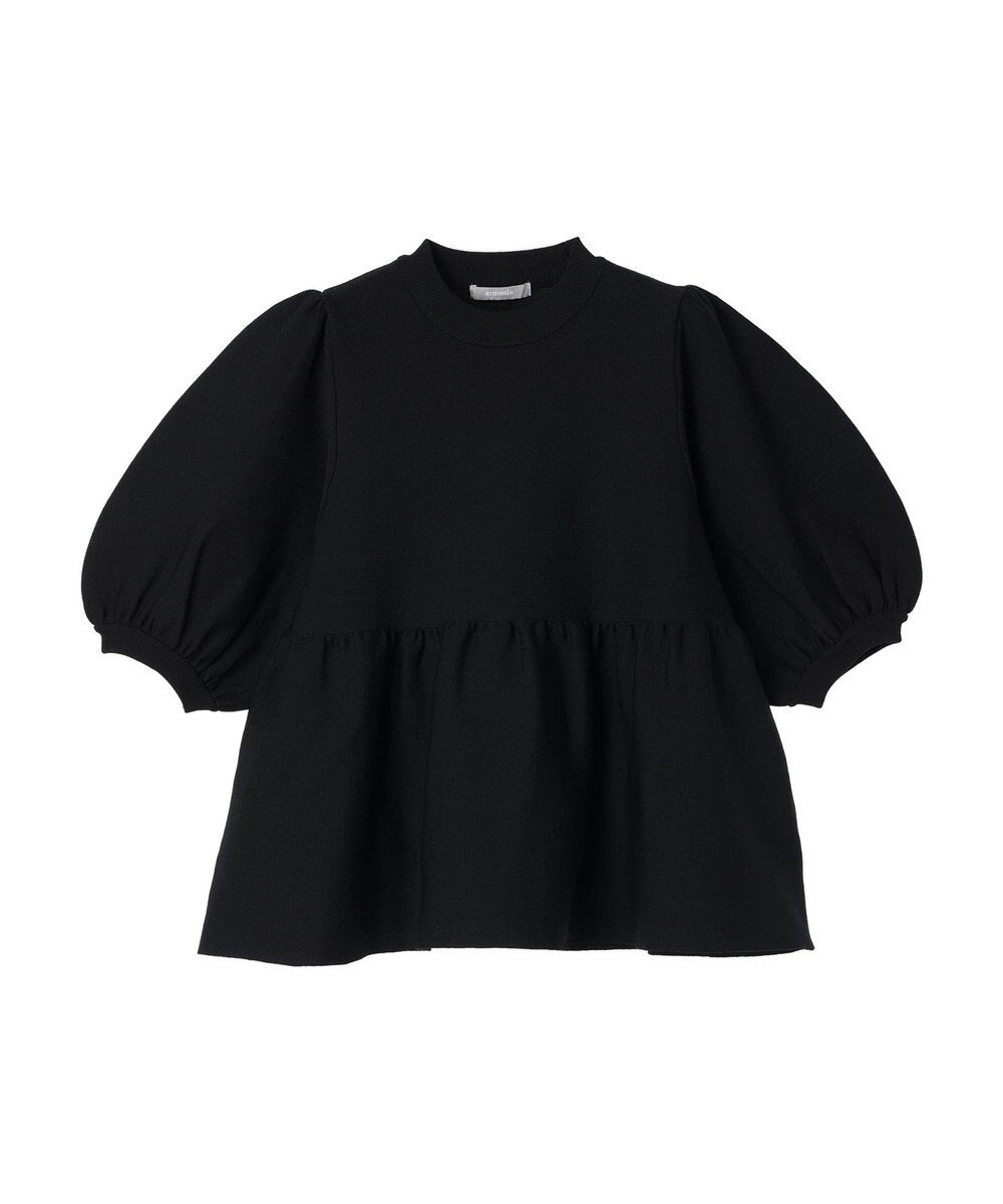 Green Parks armonia. ウエストギャザー袖ボリュームニット 