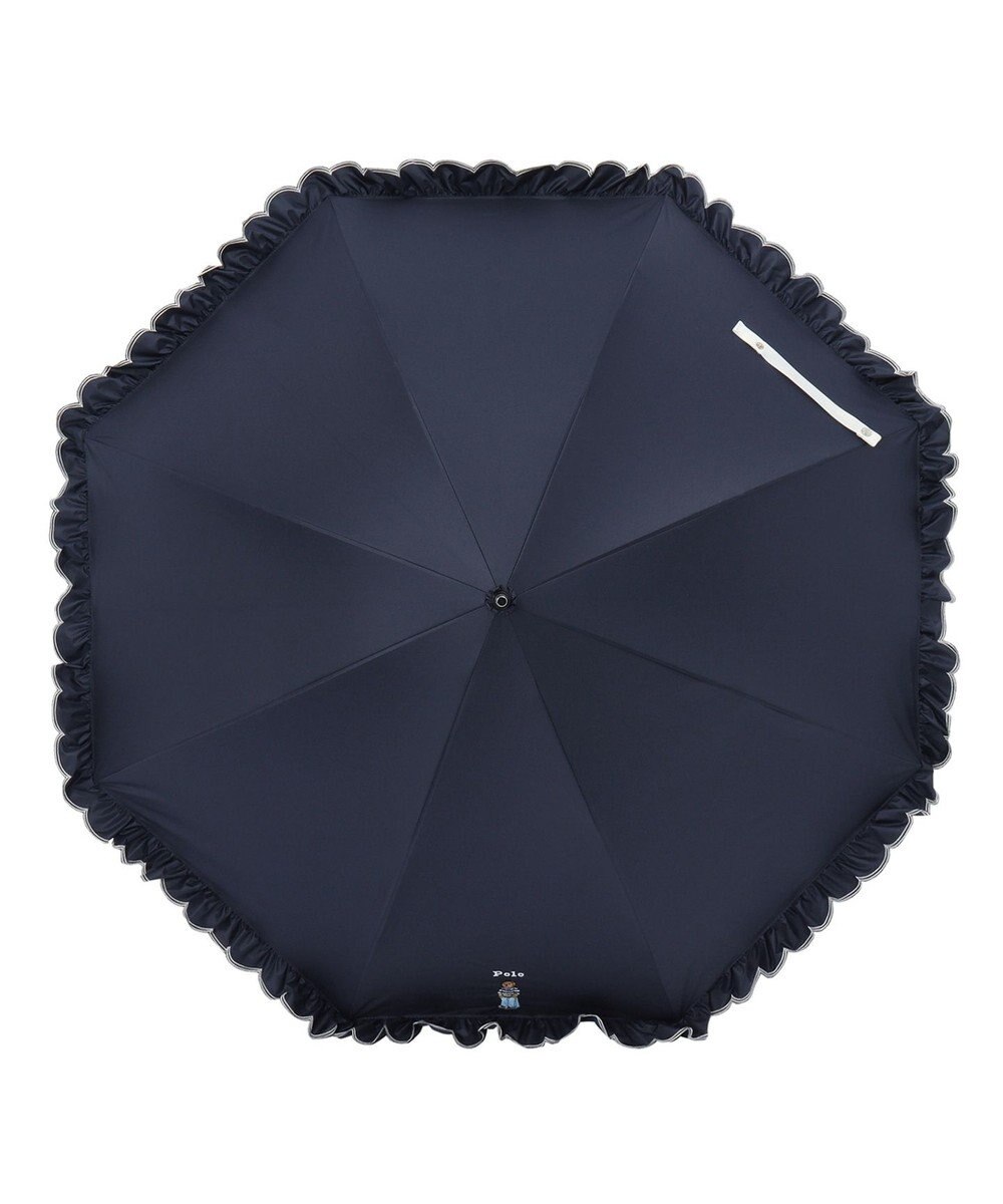 MOONBAT POLO RALPH LAUREN【WEB限定】晴雨兼用日傘 長傘 ワンポイントベア刺繍 フリル 一級遮光 遮熱 UV 