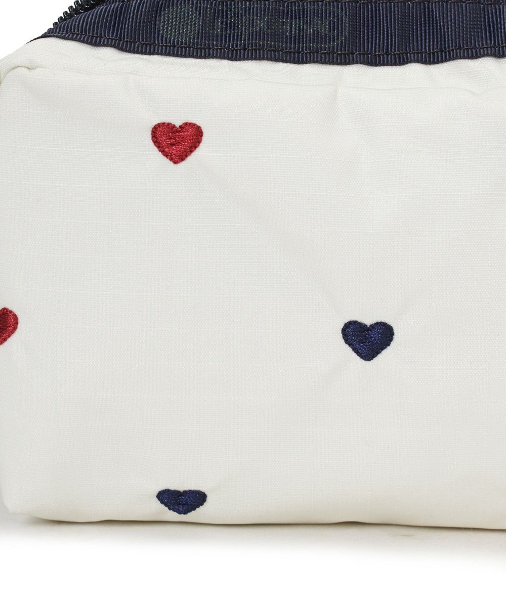 LeSportsac RECTANGULAR COSMETIC/トリコロールハートエンブロイダリー 