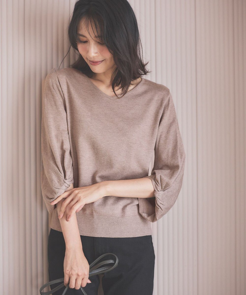 ANY 【洗濯機可】ボリュームスリーブニット 