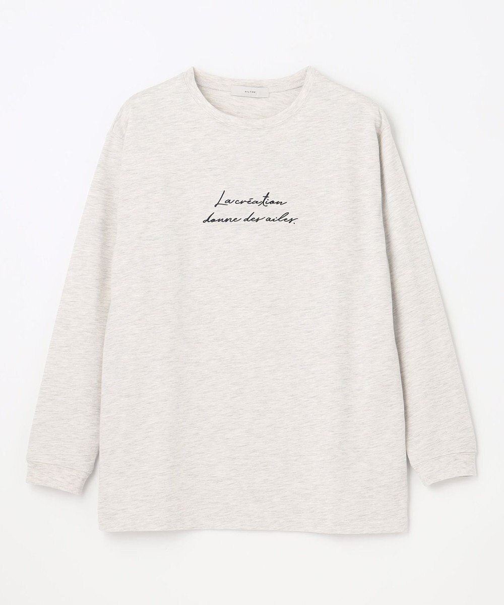 ANY 【UVケア】アソートロゴプリント ロングスリーブTシャツ 