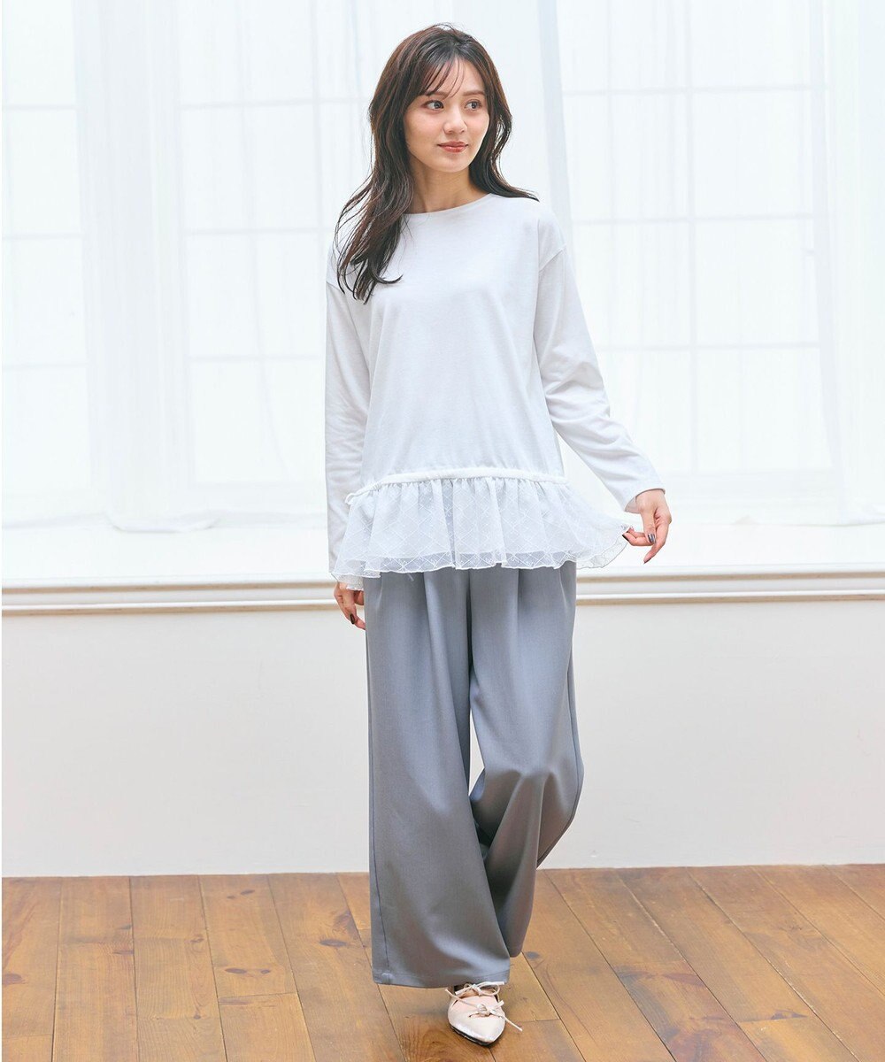 Feroux フリルぺプラム カットソー 