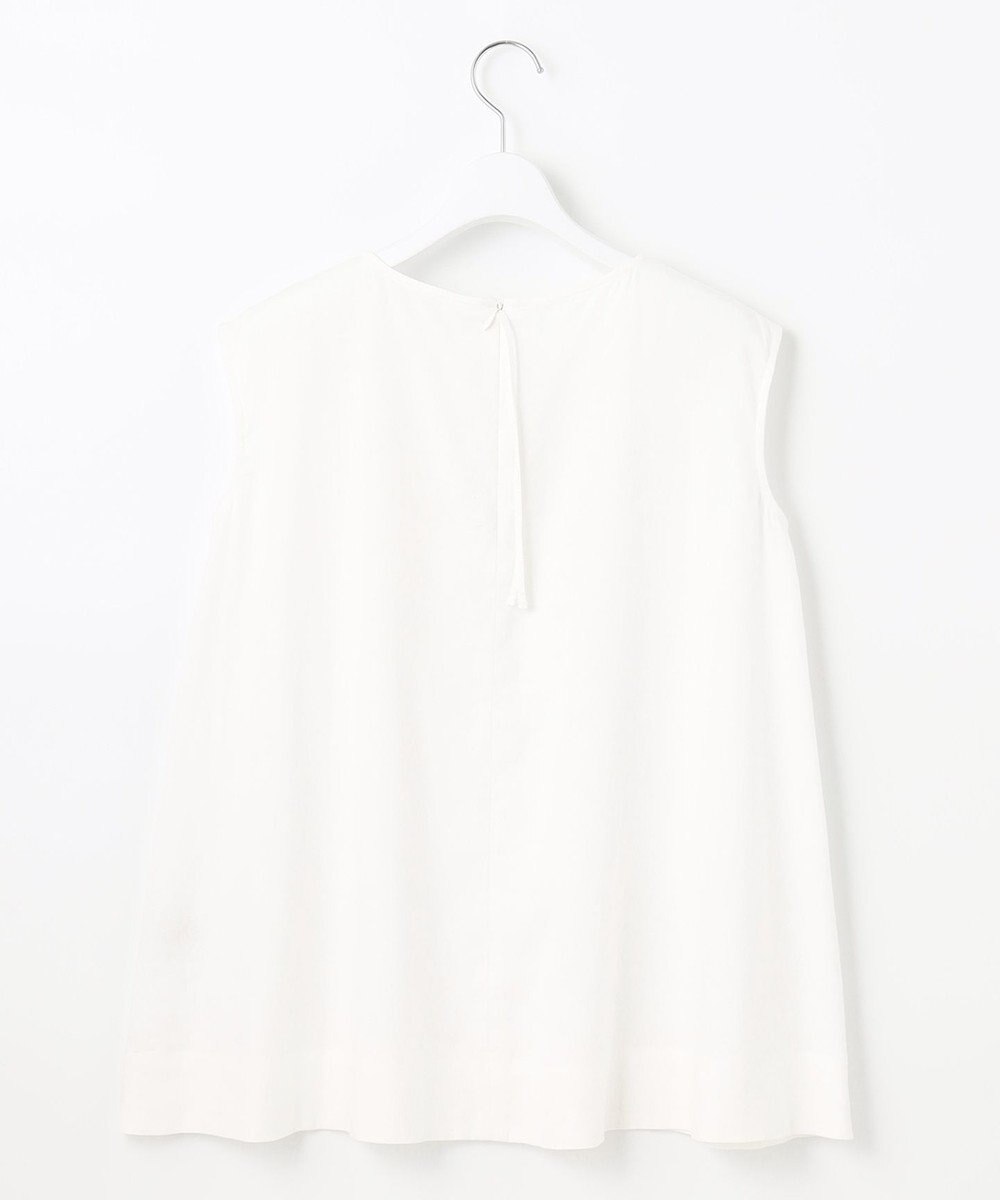 UNFILO 【撥水】レーヨン麻ライト刺繍ブラウス 