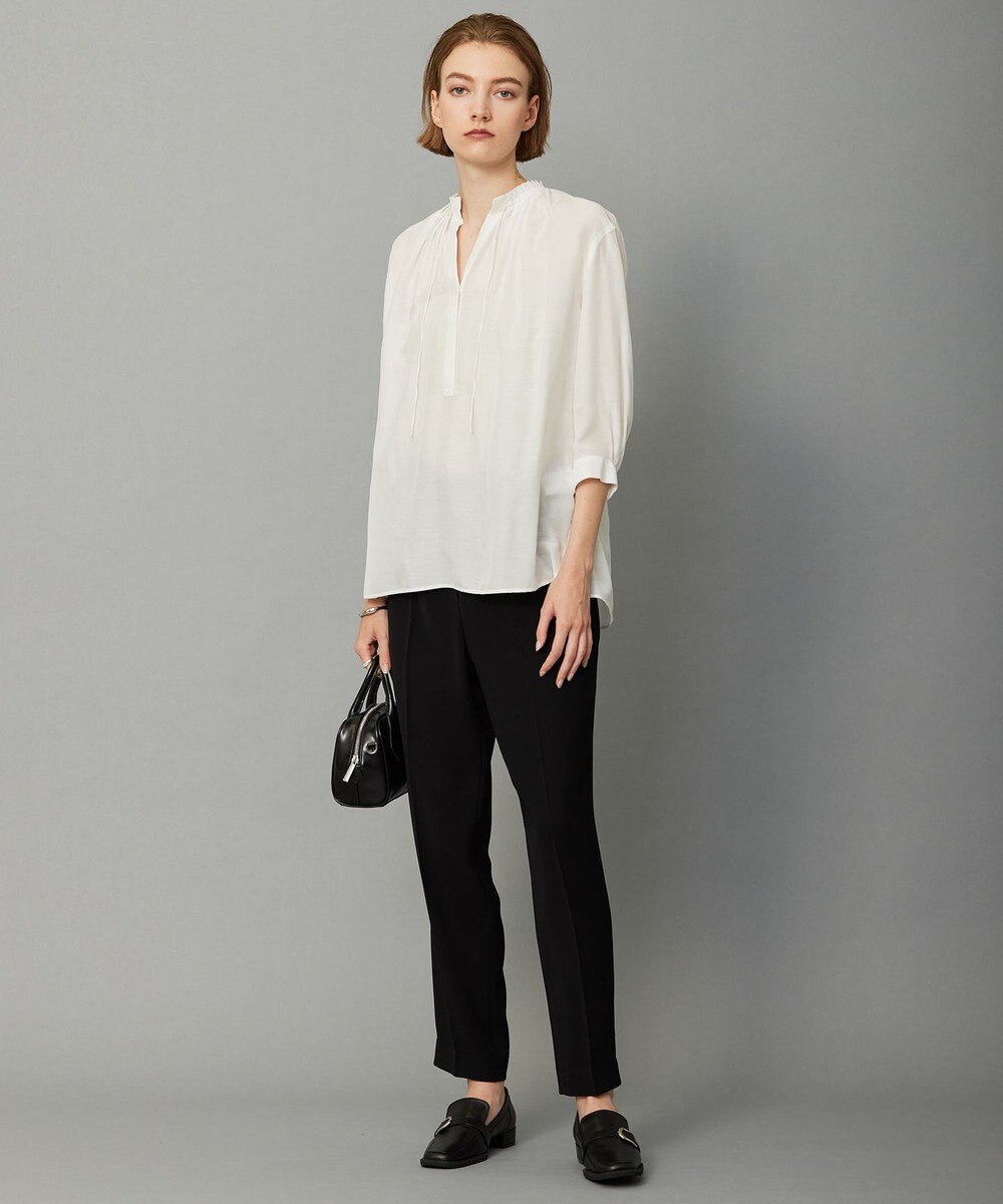 ICB 【接触冷感・速乾・洗える】 ドレープシフォン ブラウス 