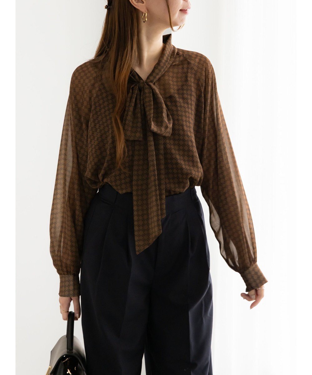 Te chichi パターンアソートシフォンボウタイブラウス《2025Autumn catalog vol.2 item》 