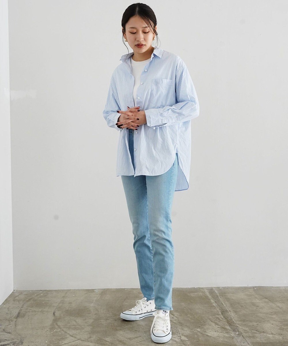 caqu slim straight ハイブリットストレッチストレートデニム 