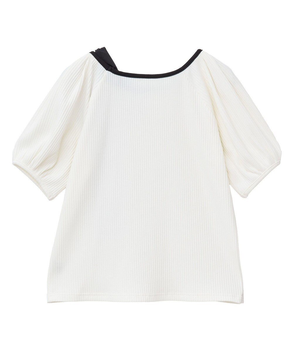 earth music&ecology アシメ肩リボンカットソー 