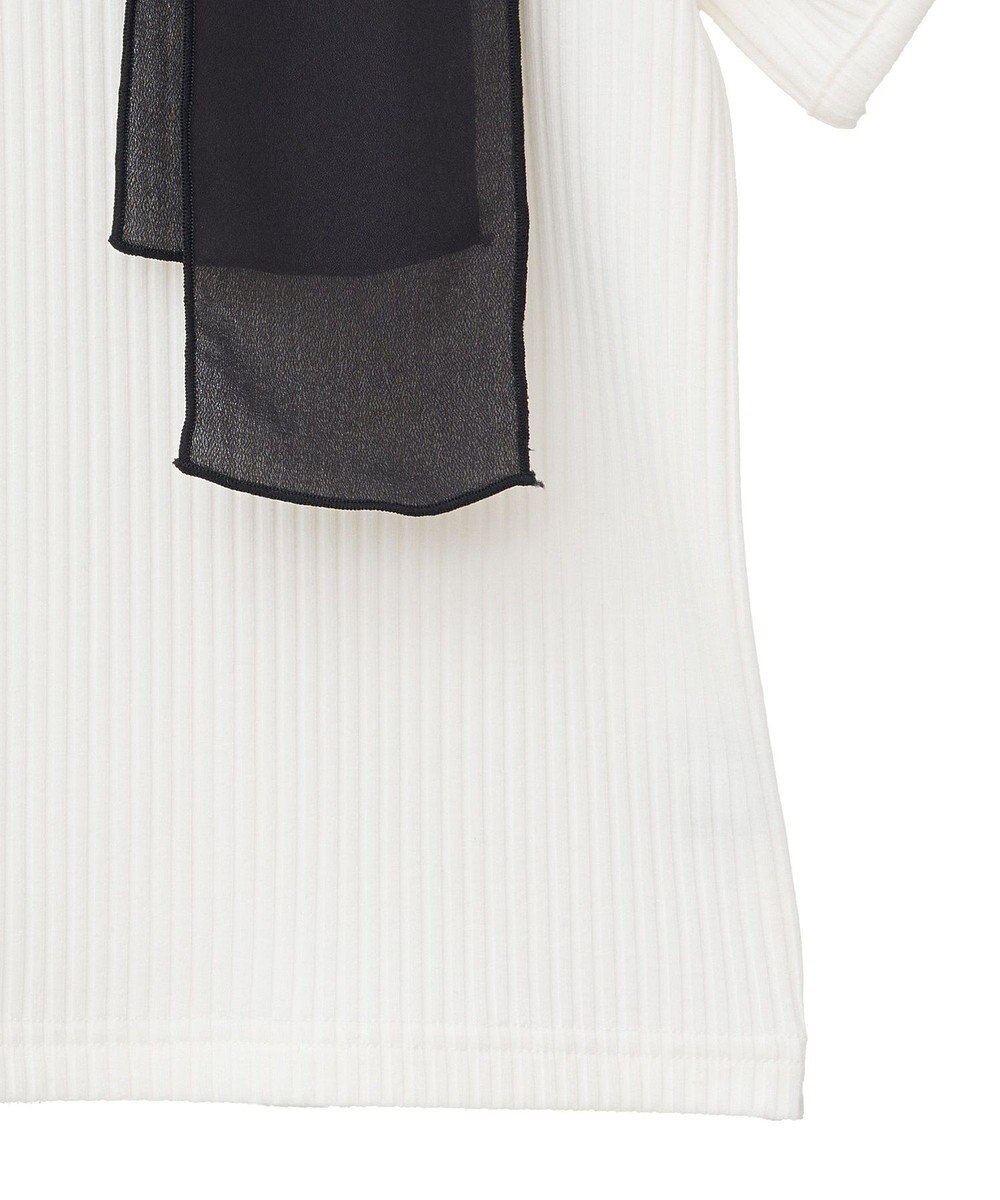 earth music&ecology アシメ肩リボンカットソー 