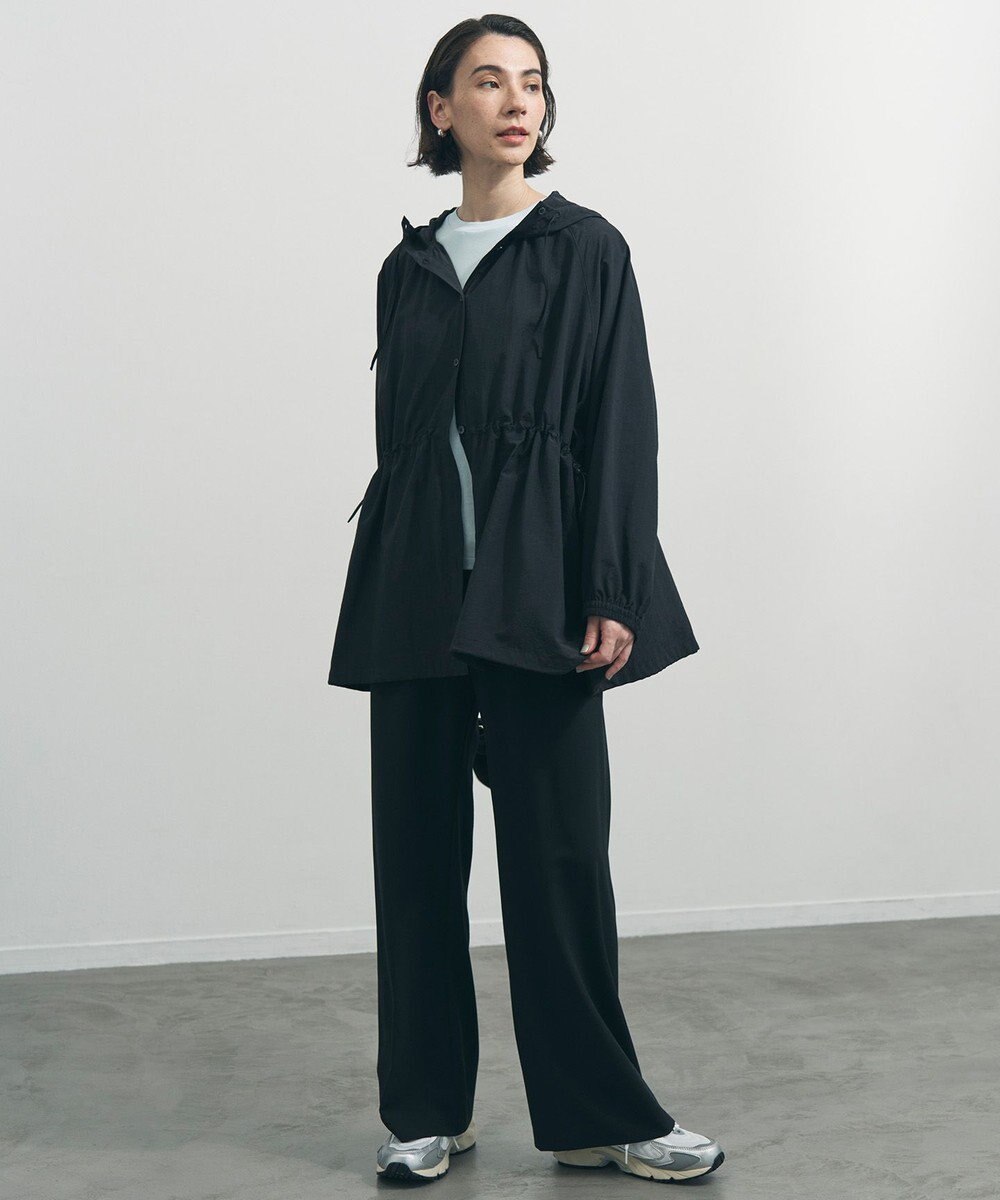 UNFILO L 【ウエストゴム】ライトジョーゼット イージーワイドパンツ 