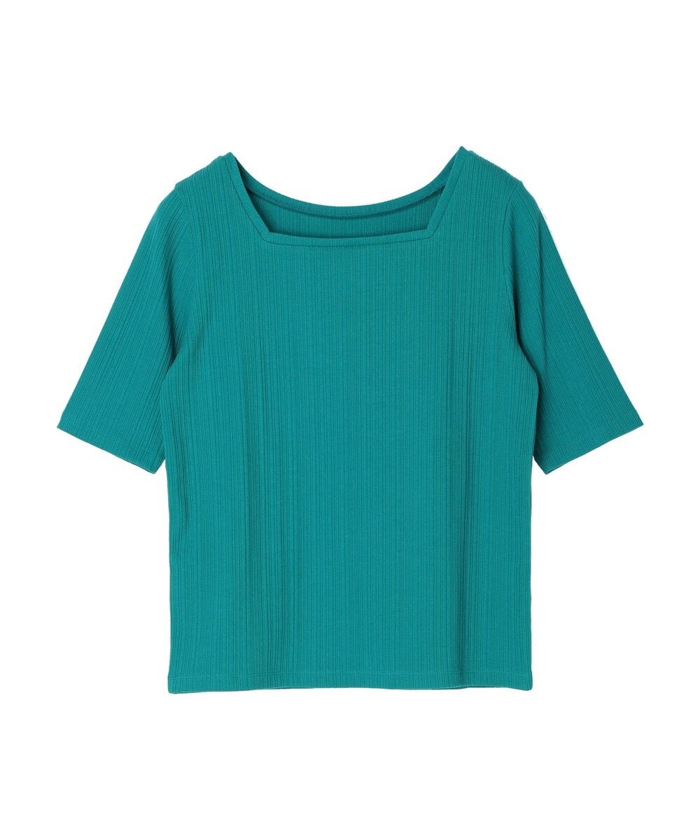 Green Parks 前後２ｗａｙリブ５分袖プルオーバー 