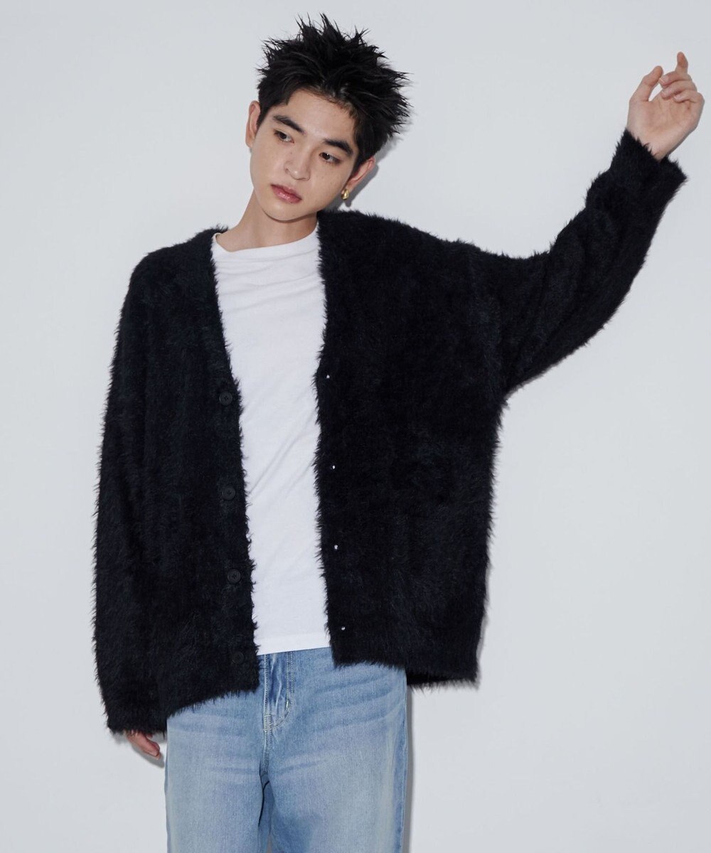 WEGO 【ユニセックス着用ITEM】フェザーカーディガン 