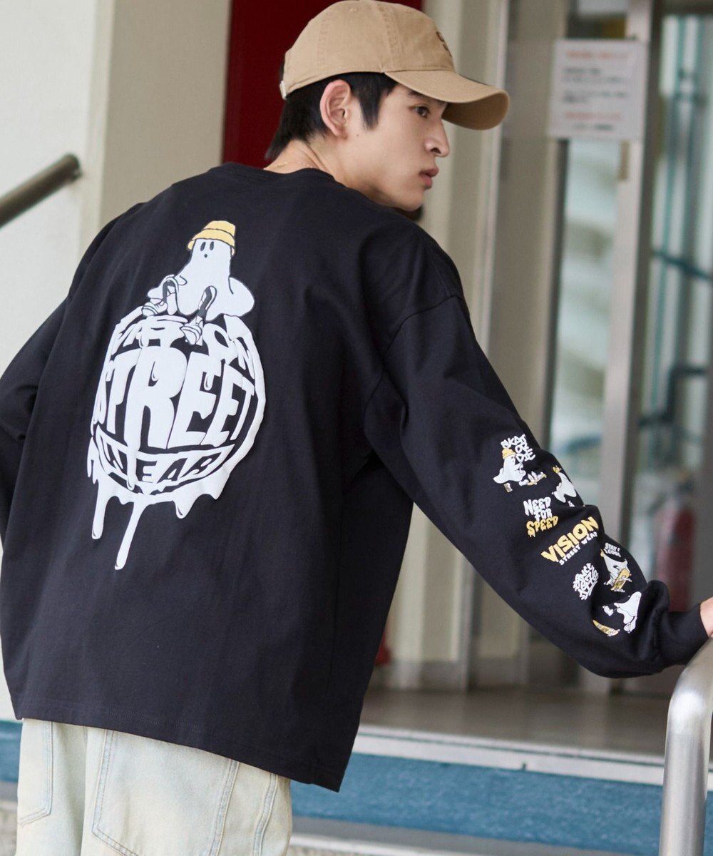 WEGO 【ユニセックス着用ITEM/MLサイズ展開】別注VISIONゴーストグラフィックT（LS） 