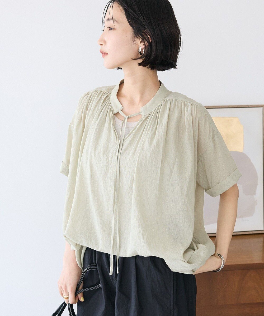 CRAFT STANDARD BOUTIQUE ヴィンテージボイルタイ付ブラウス 