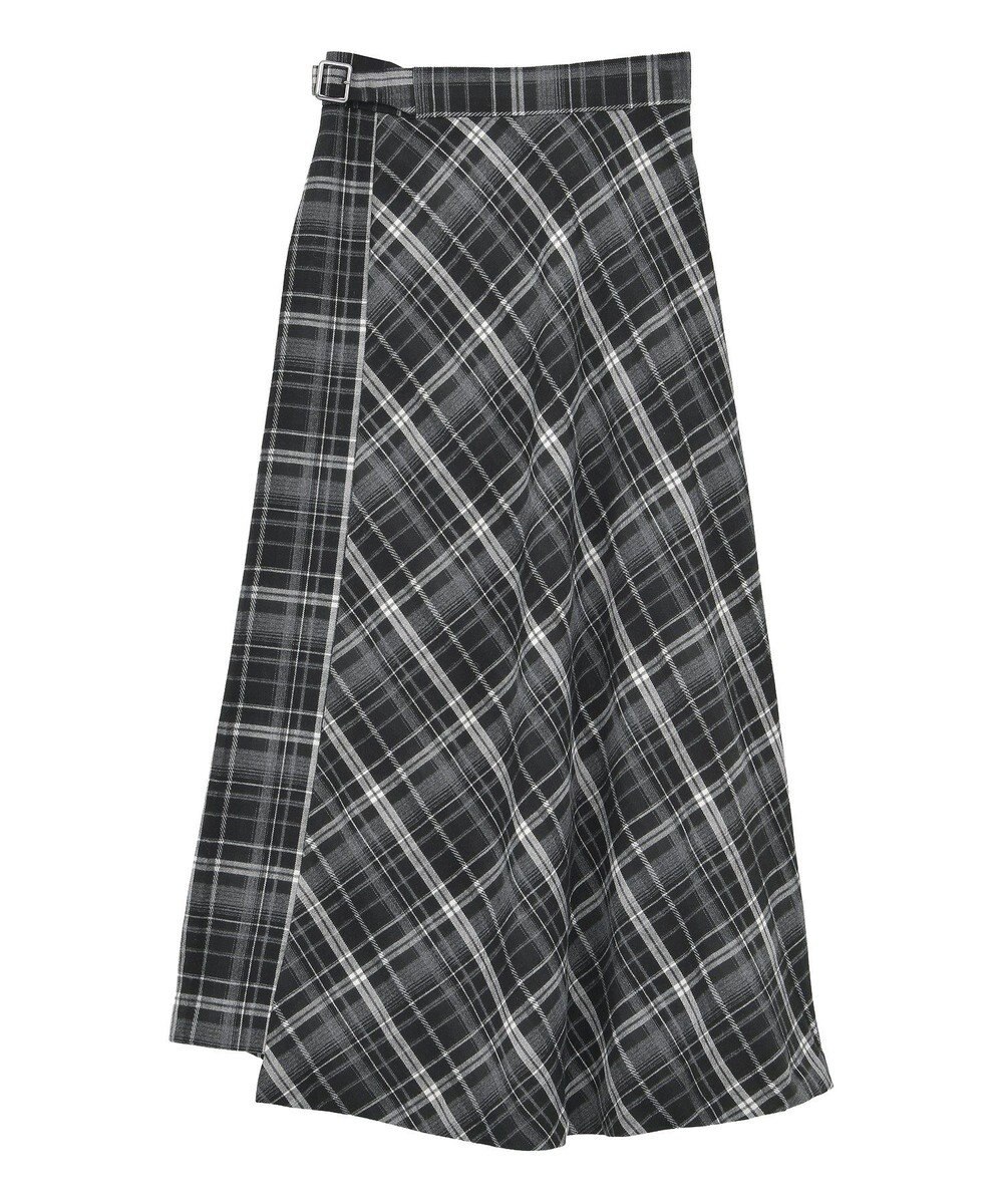 YECCA VECCA チェック柄アシメデザインスカート 