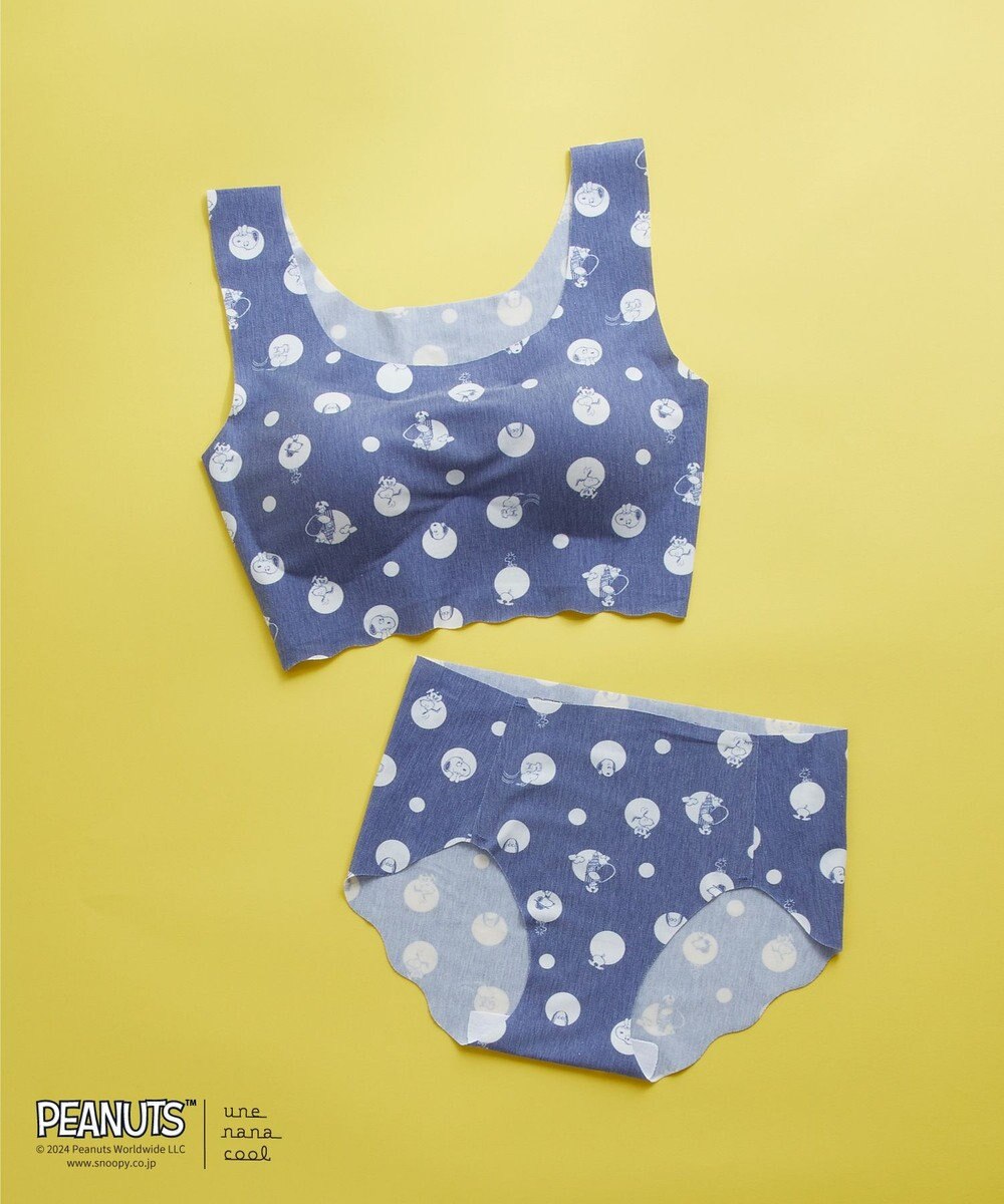 une nana cool MADE WITH PEANUTS 【綿混】フラット仕上げノンワイヤーブラジャー 