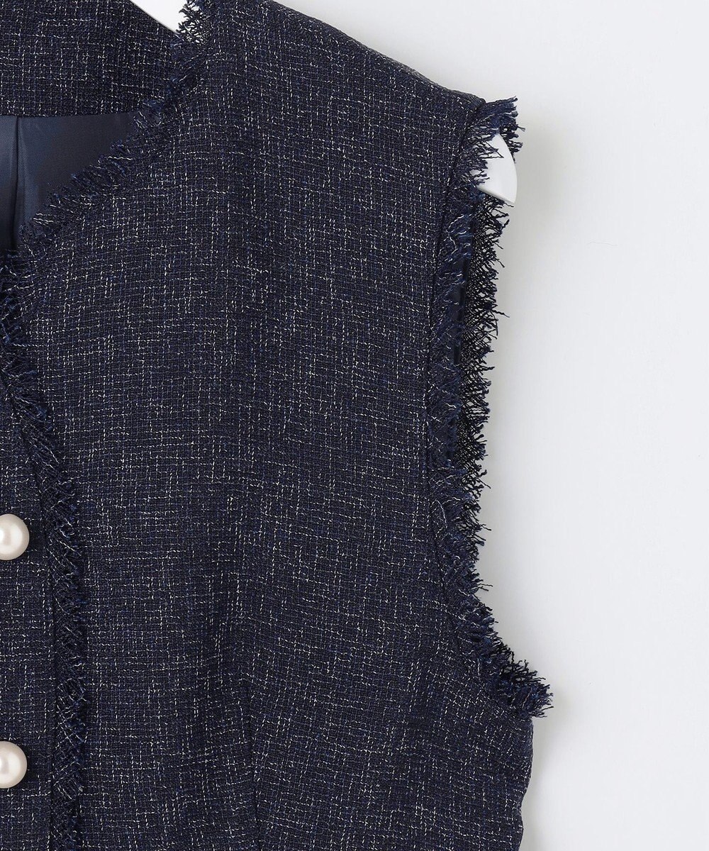 Feroux 【セットアップ対応】春ツイード コンパクトジレ 