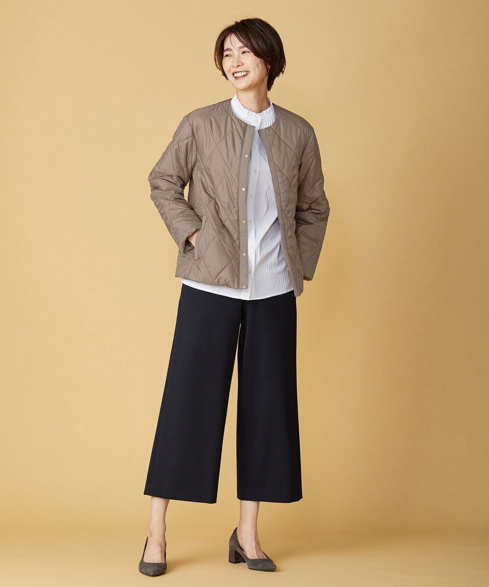 J.PRESS LADIES S 【洗える】アルガンシルク ワイドパンツ 