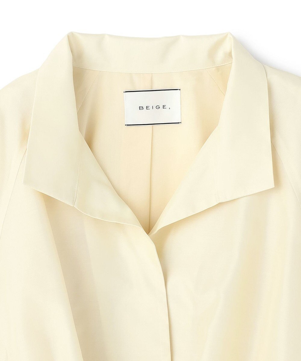 BEIGE， SULFUR / シルク混ショート丈バルーンブルゾン 