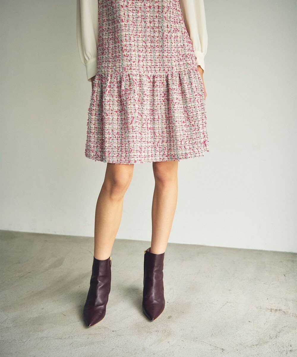 GRACE CONTINENTAL ツイードコンビワンピース 