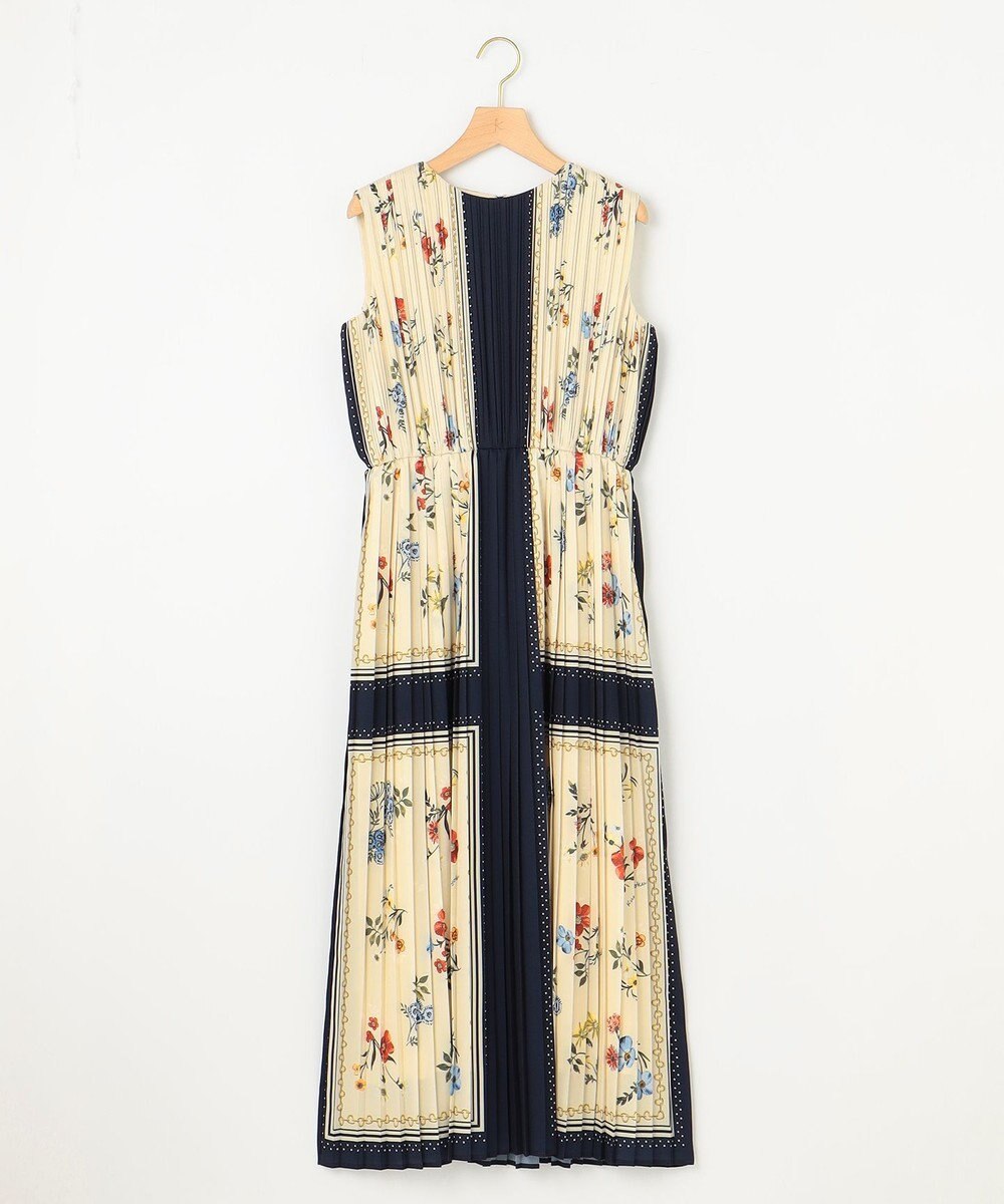 組曲 L スカーフパネルプリント ワンピース 