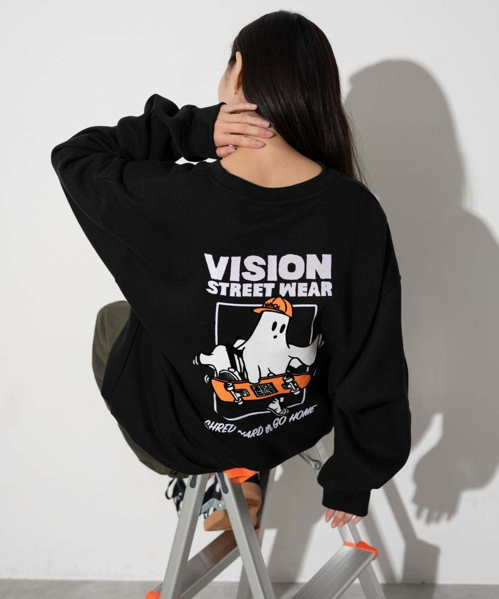 WEGO 【ユニセックス着用ITEM】VISIONゴーストスケータープルオーバー ブラック