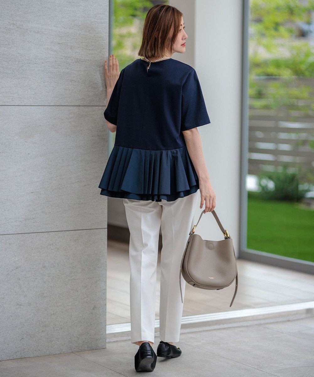 23区 【Oggi2月号掲載/新色追加】TRストレッチギャバ テーパードパンツ 