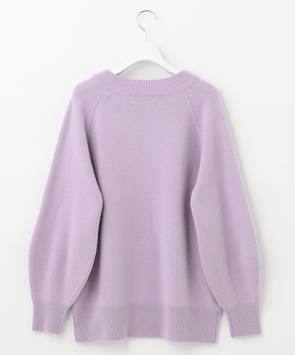 自由区 L 【洗える】ウールカシミヤブレンド ボートネックプルオーバー 