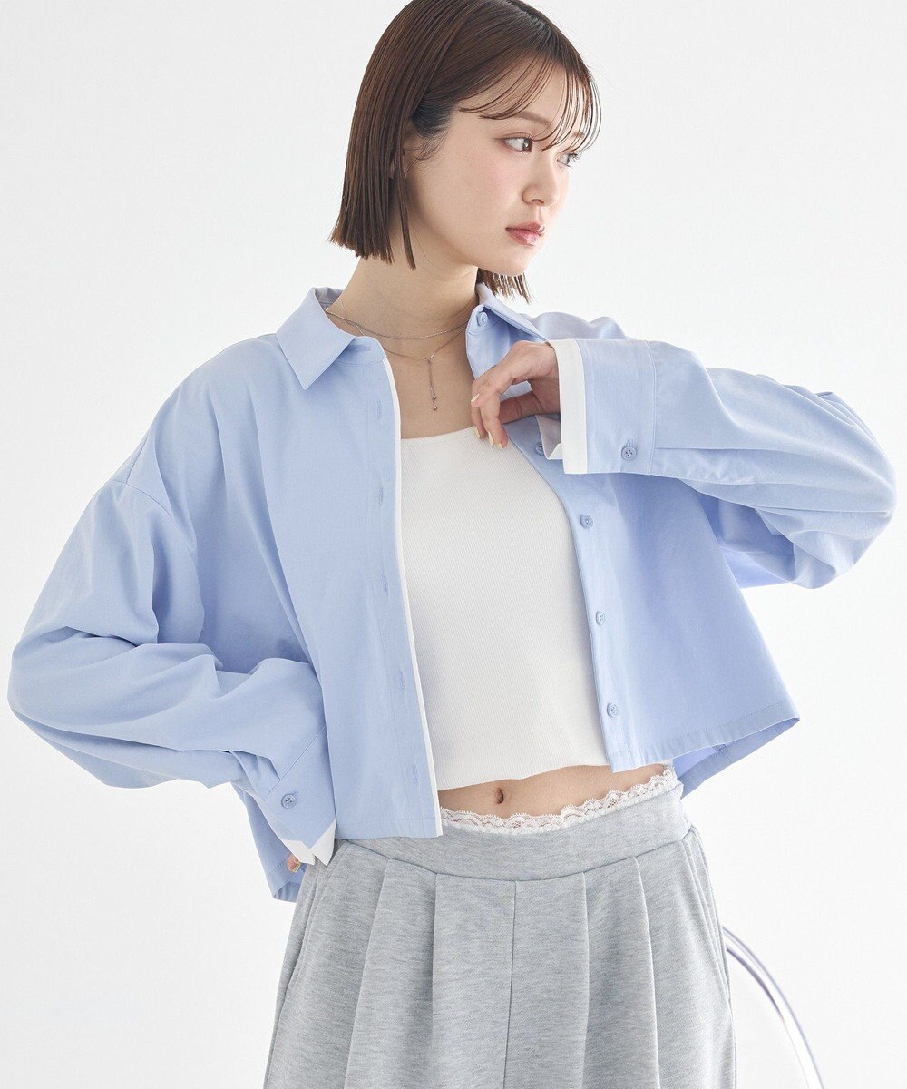 earth music&ecology パイピングショートシャツ 