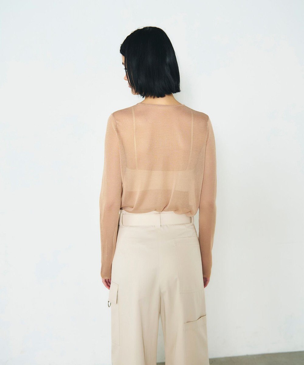 GRACE CONTINENTAL シアークルーニットトップ 