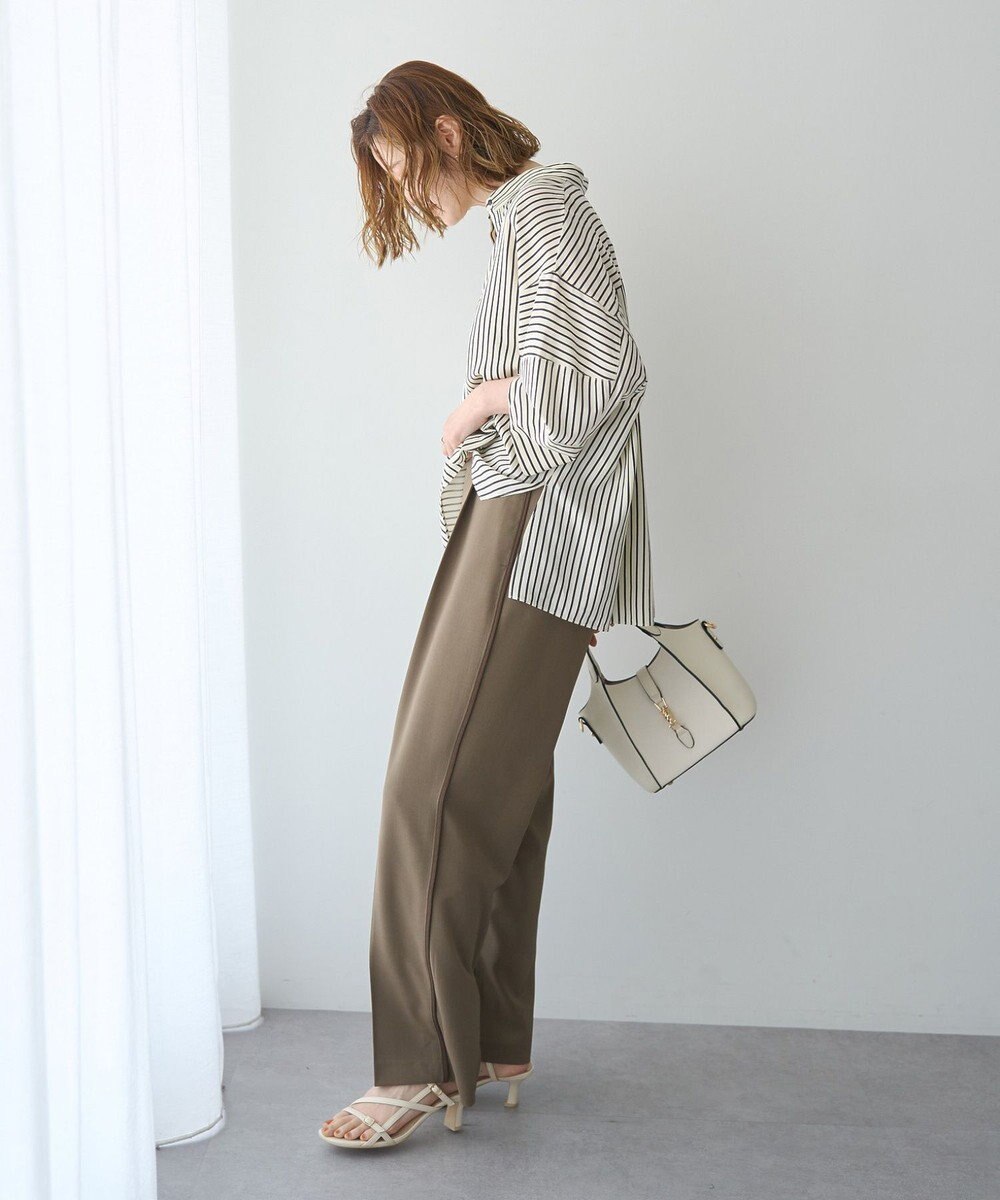 YECCA VECCA バルーン袖スキッパーシャツ 