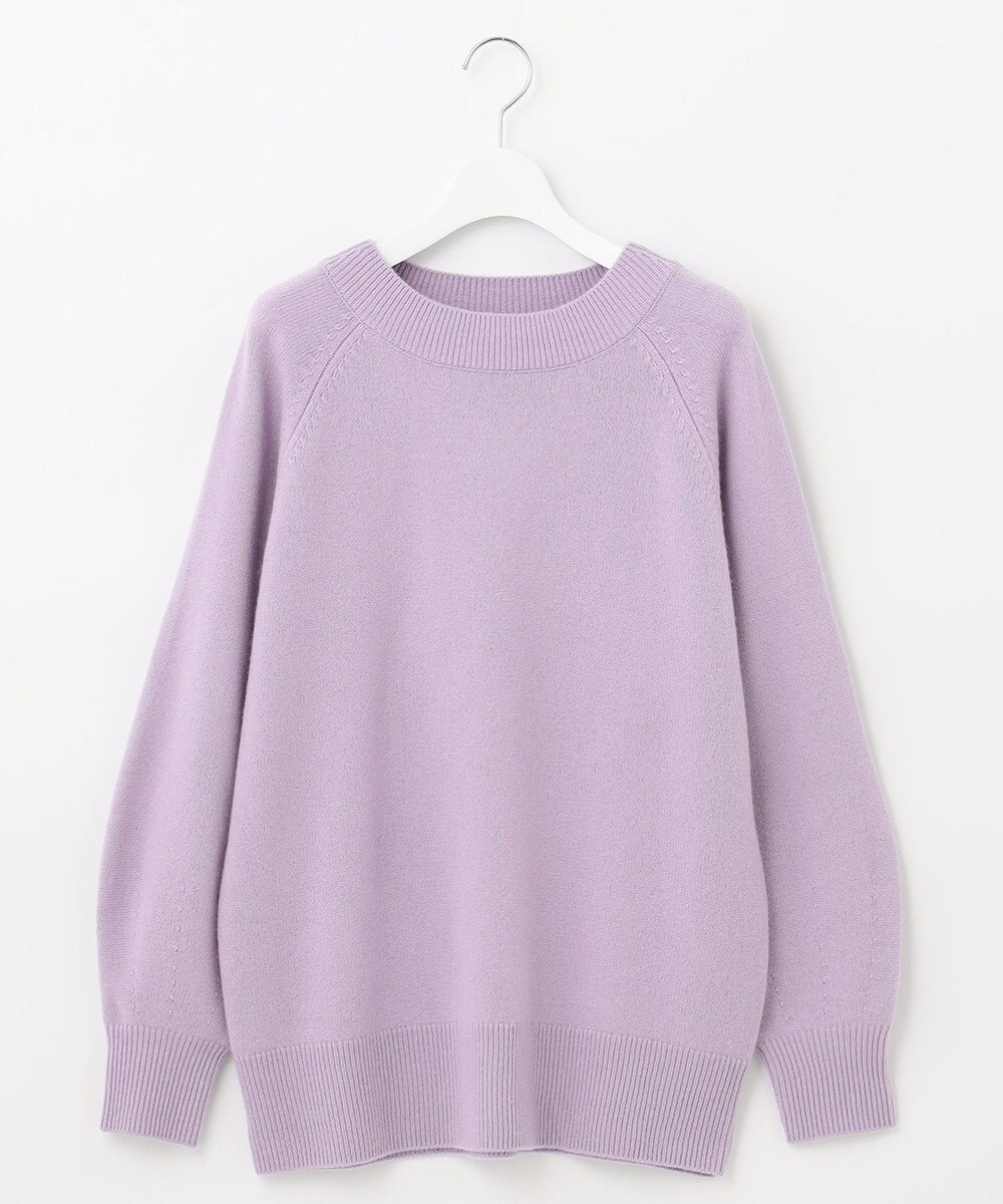 自由区 L 【洗える】ウールカシミヤブレンド ボートネックプルオーバー 