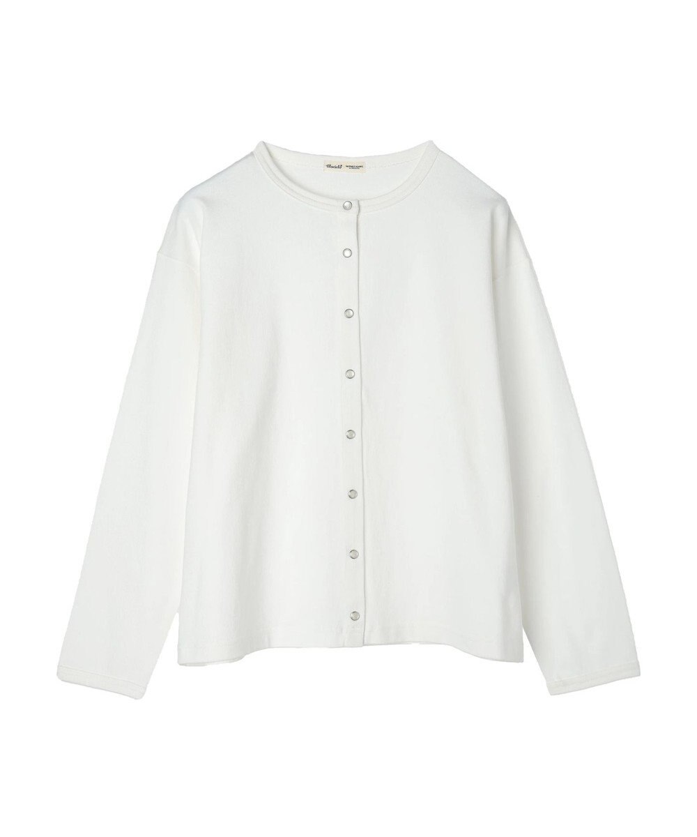 CRAFT STANDARD BOUTIQUE ウ゛ィンテージ風天竺　パール釦クルーカーデＬ／Ｓ 